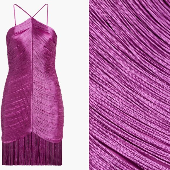 SAYLOR Vianne Fringe Mini Dress in Orchid NWT - Picture 3 of 8
